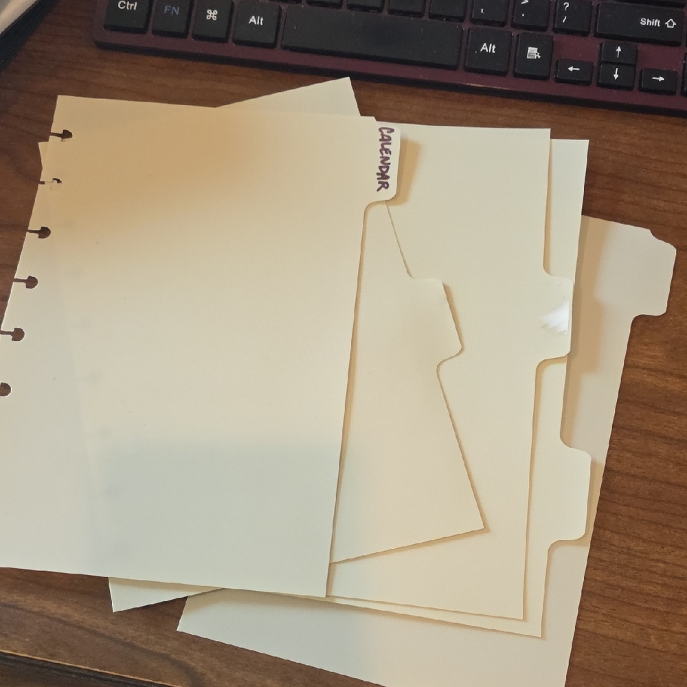Cream File Dividers for Home Office